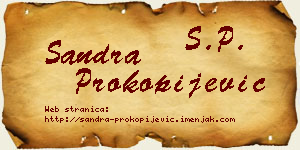 Sandra Prokopijević vizit kartica